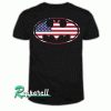 Batman-American Oval Flag Merchandise Tshirt