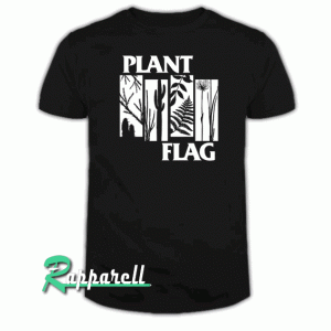 Plant Flag White Print Tshirt