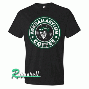 The Joker DC Comics Arkham Asylum Starbucks Parody Tshirt