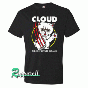 The Most Savage Cat Alive Black Tshirt