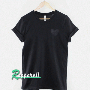 Big Sequin Heart Patch Tshirt