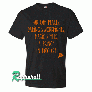 Far off places orange print Tshirt