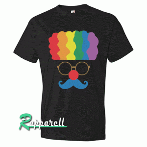 Rainbow Clown Hair Red Nose Day Tshirt