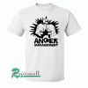 Anger White Half Sleeve Tshirt