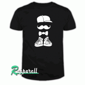 Art Hustle Funny Hat Moustache Bow Tie Tshirt