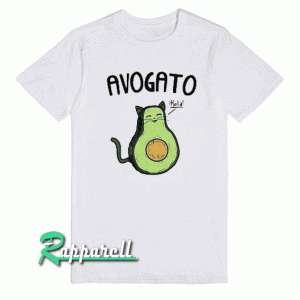 Avocado Cat Tee Cute Cat Face Tshirt