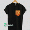 Real Stitched Pizza Lovers Pizza Slice Print Pocket Tshirt