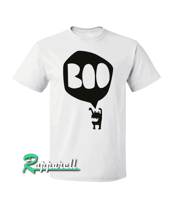 BOO Monster-Black on White Tshirt