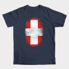 Swiss Flag Souvenir - Distressed Switzerland Design Tshirt