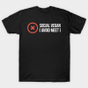 social vegan ( avoid meet ) white on black Tshirt