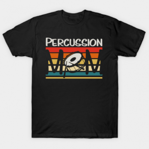 Marching Band Mom - Retro Percussion Mom Funny Band Lover Tshirt