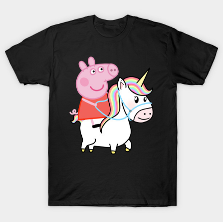 Unicorn and peppa pig Tshirt
