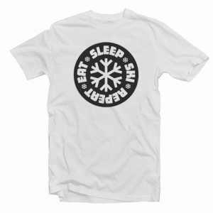 Eat Sleep Ski Repeat Tshirt