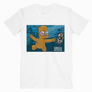 Bart Simpson Parody Nirvana Nevermind Music Tshirt