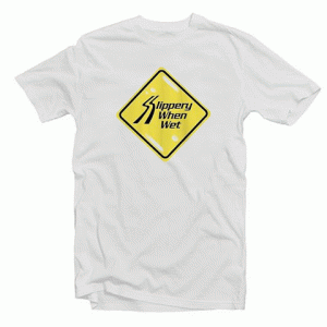 Bon Jovi Slippery When Wet White Unisex Tshirt