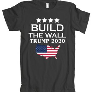 Build The Wall Trump 2020 American Apparel Tshirt