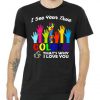 Autism Hand Of Puzzles See Your True Colors Tshirt