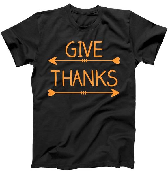 Give Thanks Arrows Heart Thanksgiving Tshirt