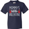 Mommy's Little Valentine Hearts Love Kids Tshirt