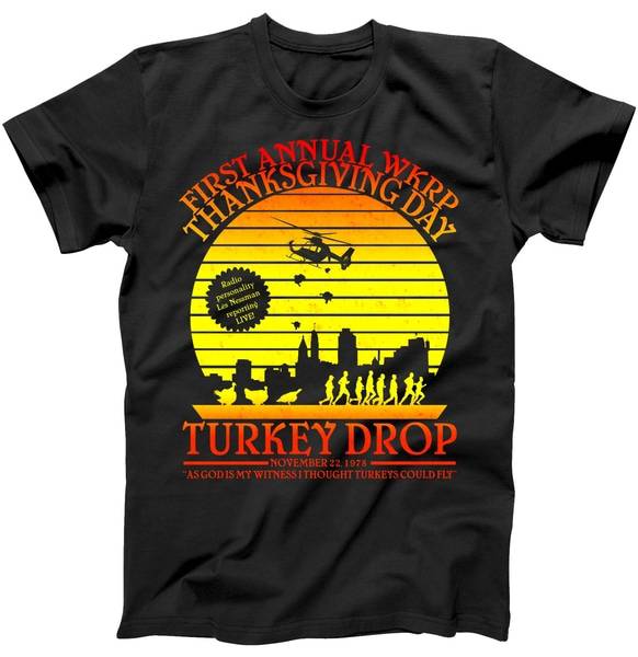First Annual WKRP Thanksgiving Day Turkey Drop Retro Tshirt