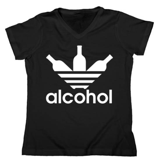 Alcohol Logo Women's V-Neck Tshirt