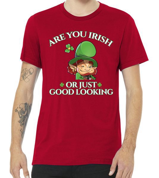 Are You Irish or Just Good Looking Leprechaun Tshirt
