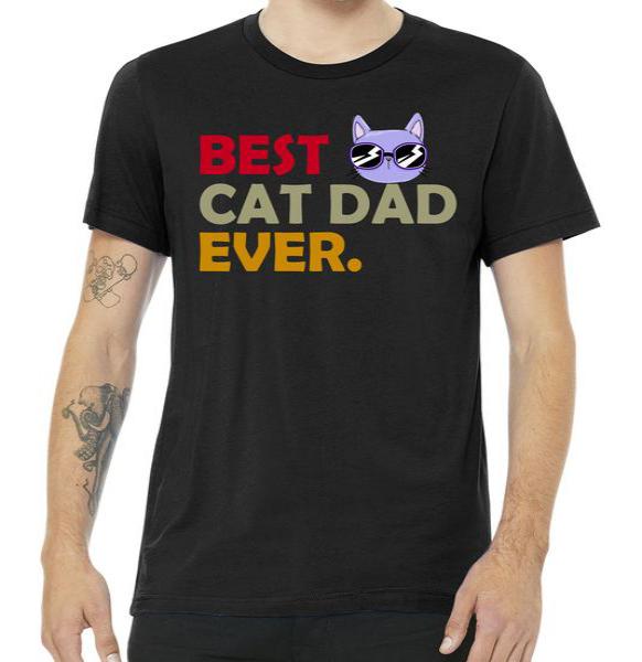 Best Cat Dad Ever Funny Cat Lover Tshirt