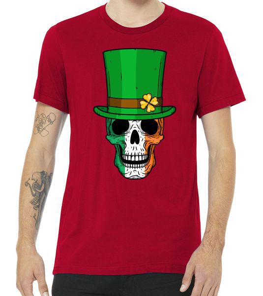 Cool St. Patricks Day Irish Skull Premium Tshirt