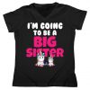 I'm Going To Be A Big Sister Cute Unicorn Women's V-Neck Tshirt