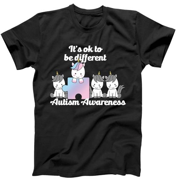 It's Ok To Be Different Autism Unicorn Puzzle Tshirt