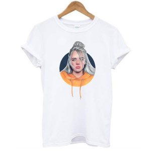 Billie Eilish With Orange Tshirt