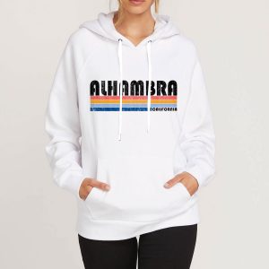 Alhambra-California-White-Hoodie-Unisex-Adult-Size-S-3XL