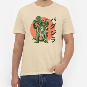 Pugzilla-Cream-T-Shirt-For-Women-And-Men-S-3XL