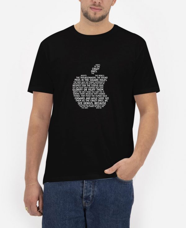 Apple-Typography-T-Shirt-For-Women-And-Men-S-3XL