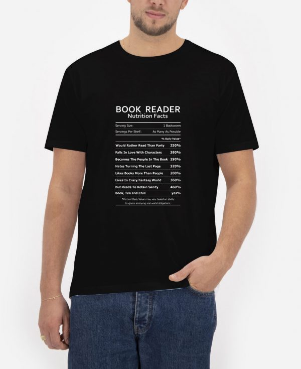 Book-Reader-Nutrition-Facts-T-Shirt-For-Women-And-Men-S-3XL