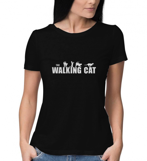 The-Walking-Cat-Black-T-Shirt