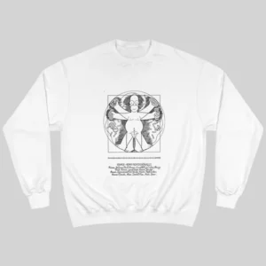 Homer Simpson Vitruvian Man Art Sweatshirt